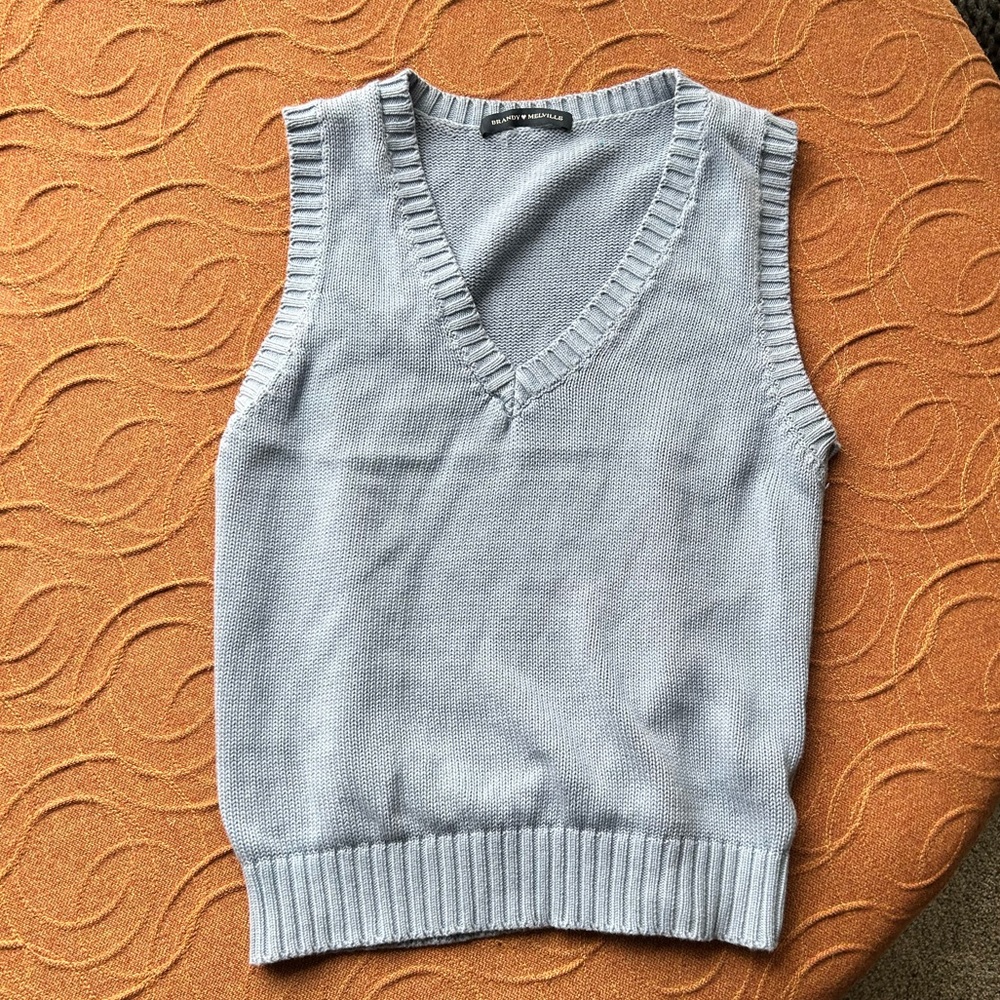 Brandy Melville Light Blue Sweater Vest